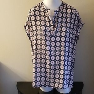 Pleione Sleeveless Top Blue/Pink/White XL